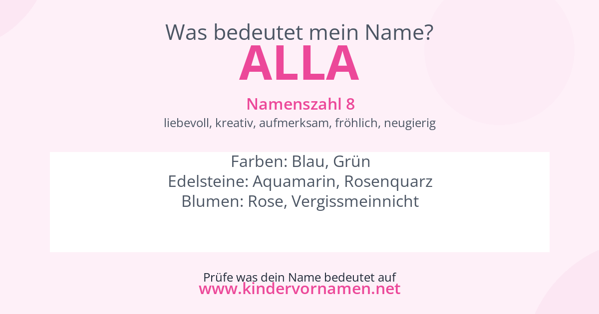 Was bedeutet der Name Alla?
