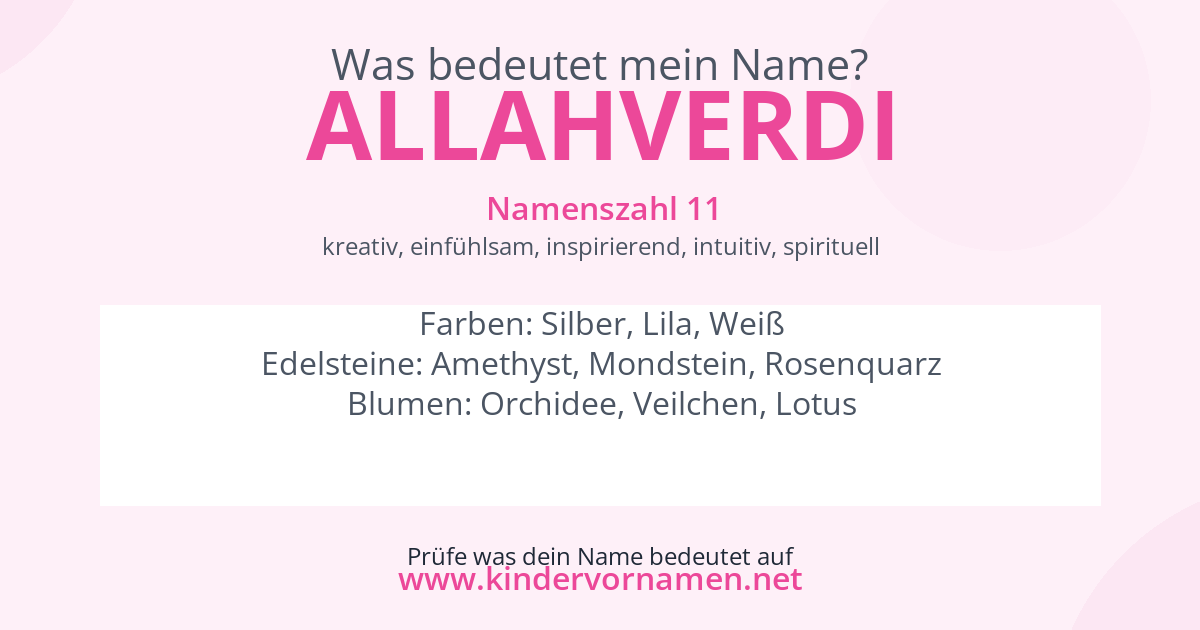 Was bedeutet der Name Allahverdi?