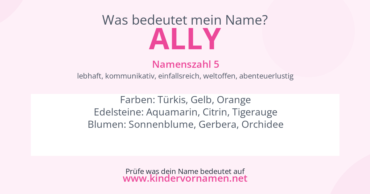 Was bedeutet der Name Ally?