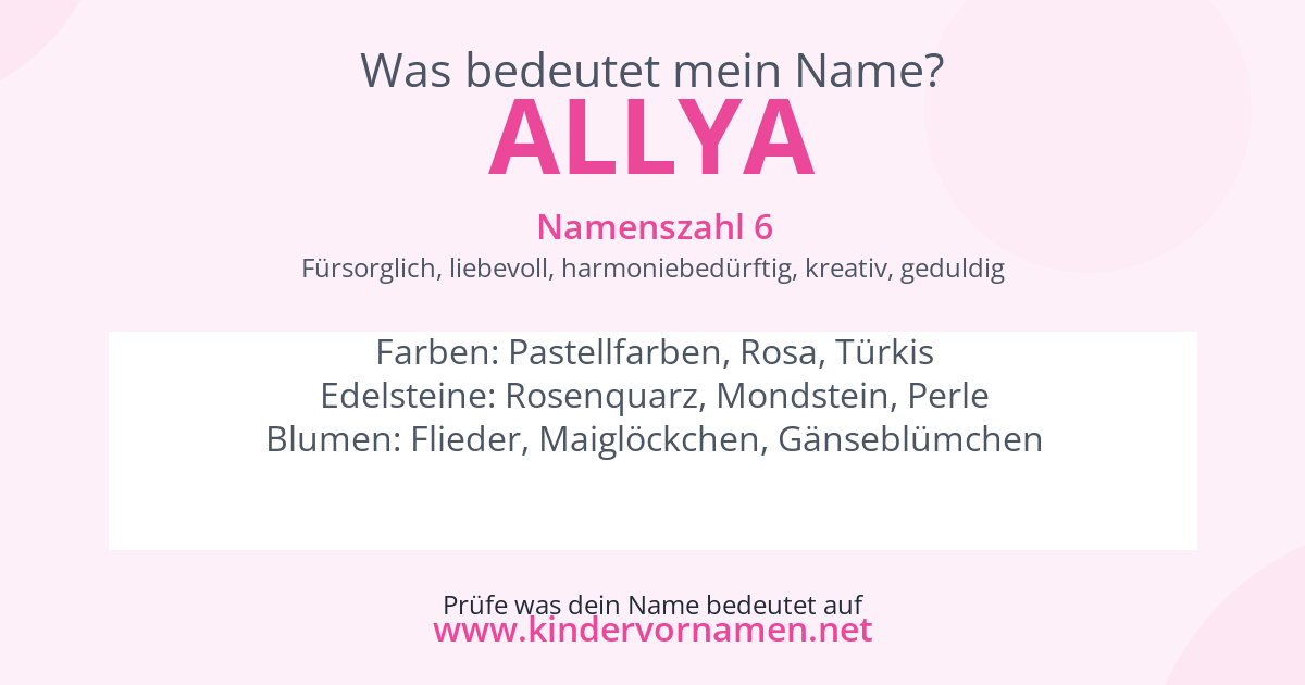 Was bedeutet der Name Allya?