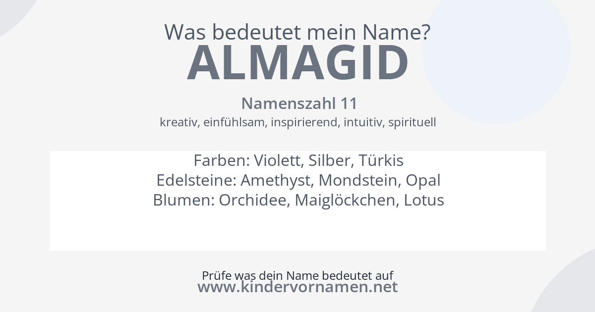Was bedeutet der Name Almagid?