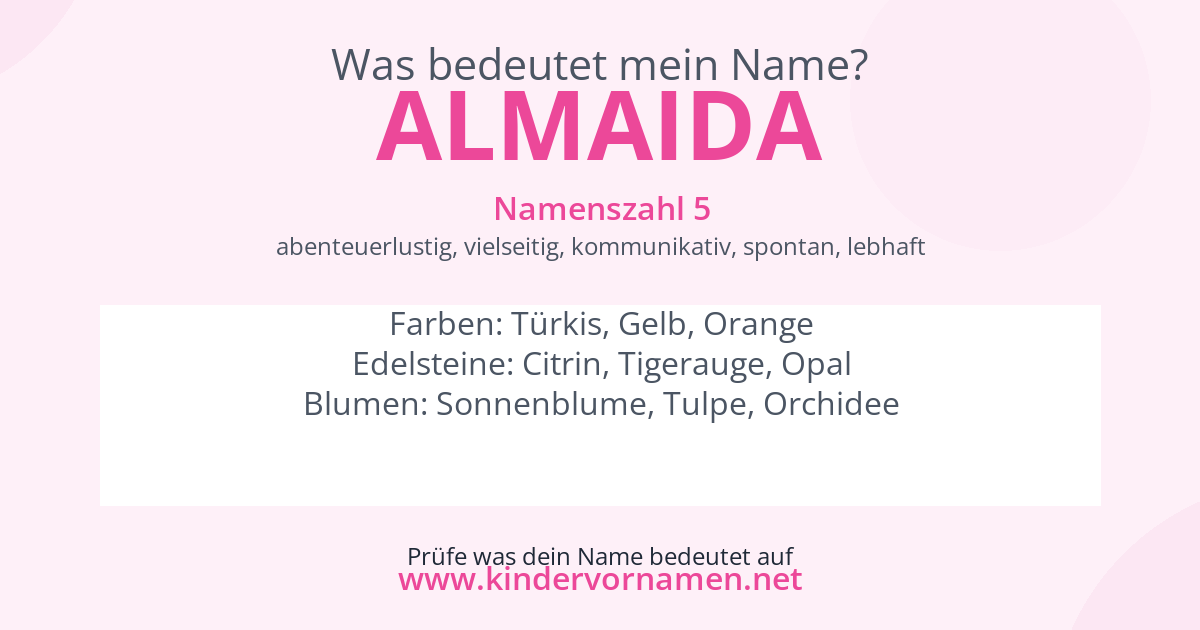Was bedeutet der Name Almaida?