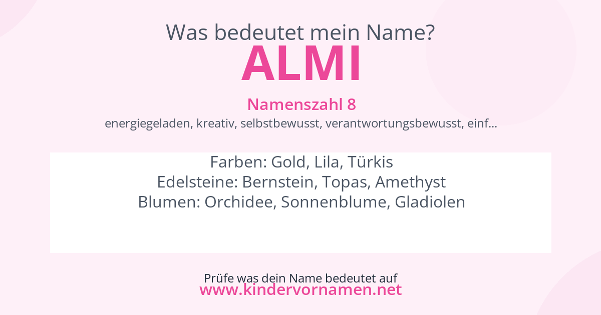 Was bedeutet der Name Almi?