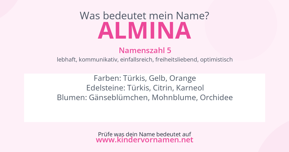 Was bedeutet der Name Almina?