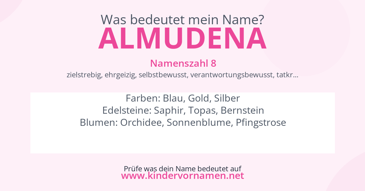 Was bedeutet der Name Almudena?