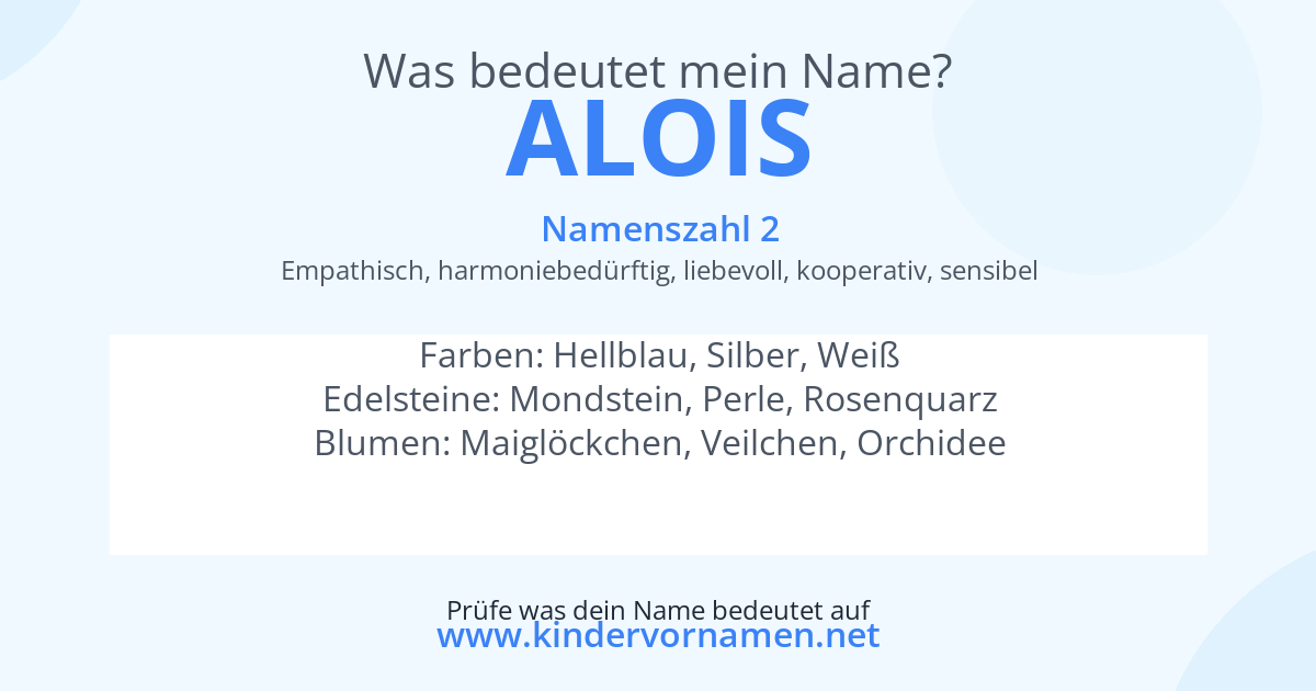 Was bedeutet der Name Alois?