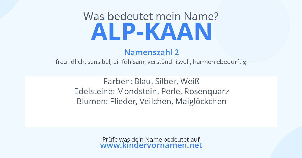 Was bedeutet der Name Alp-Kaan?