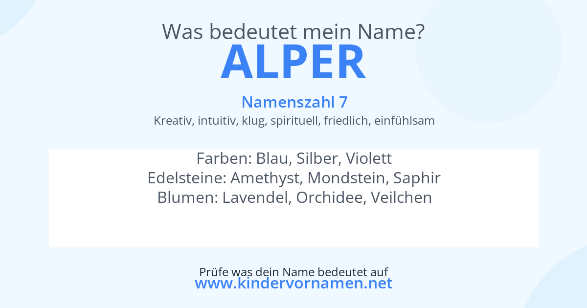 Was bedeutet der Name Alper?