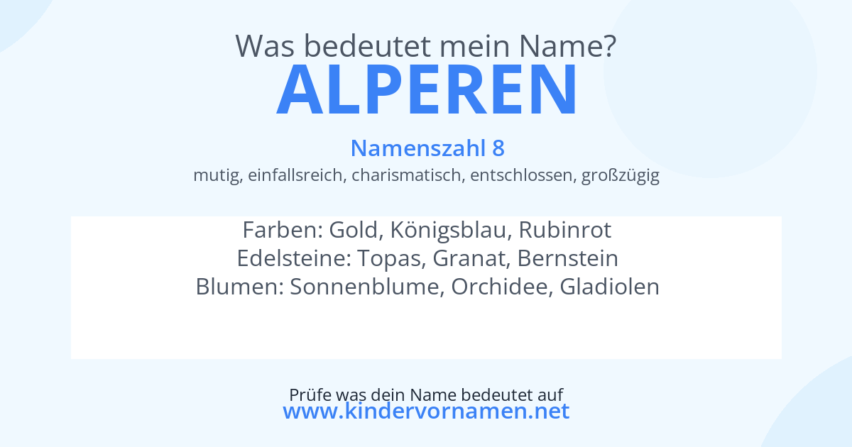 Was bedeutet der Name Alperen?