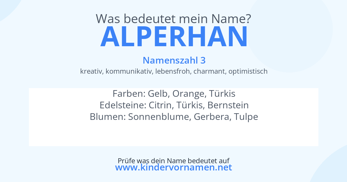 Was bedeutet der Name Alperhan?