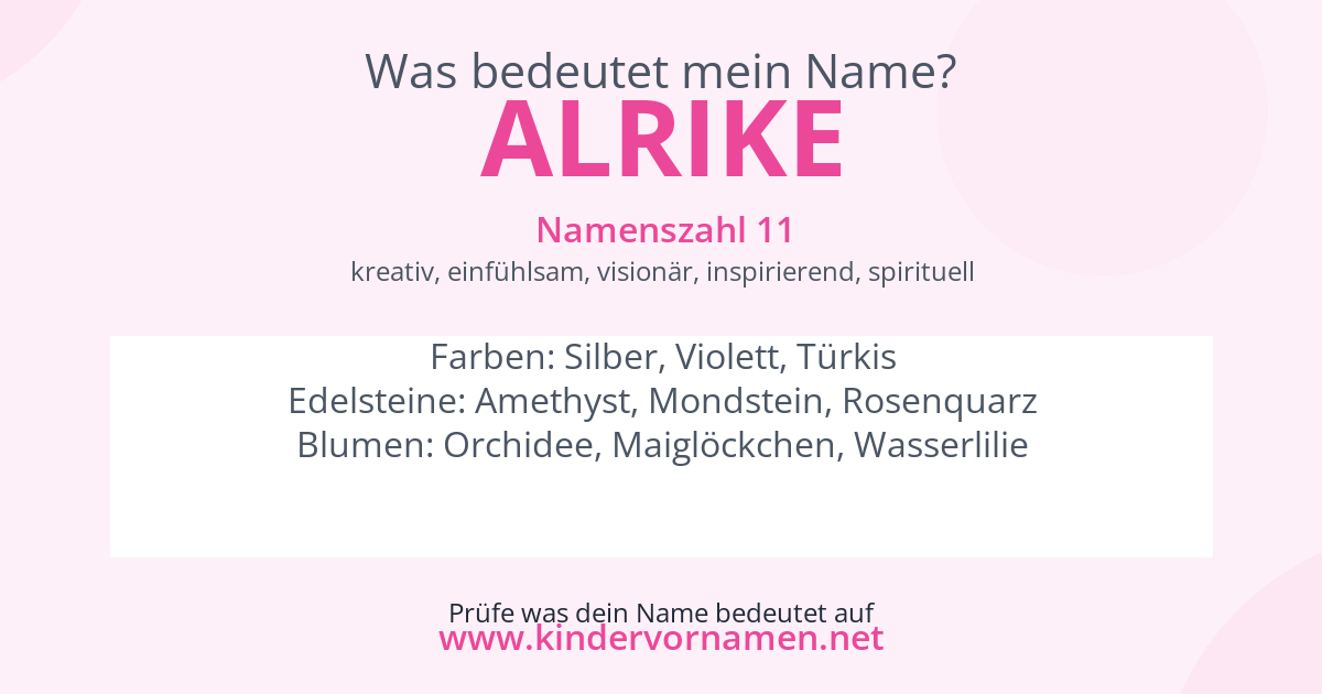 Was bedeutet der Name Alrike?