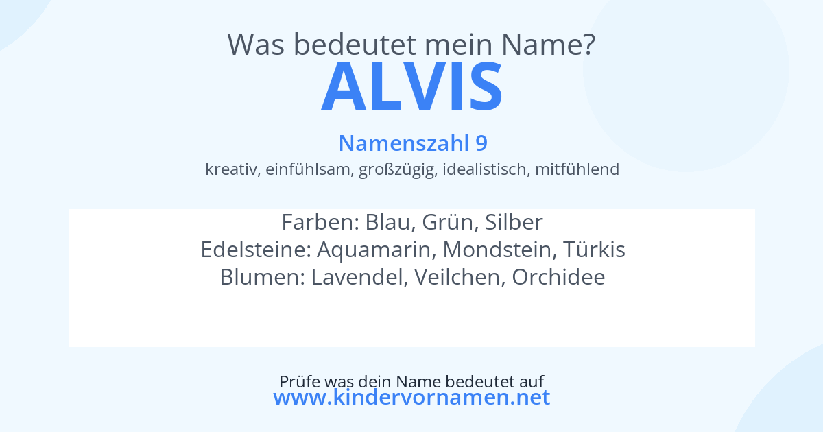 Was bedeutet der Name Alvis?
