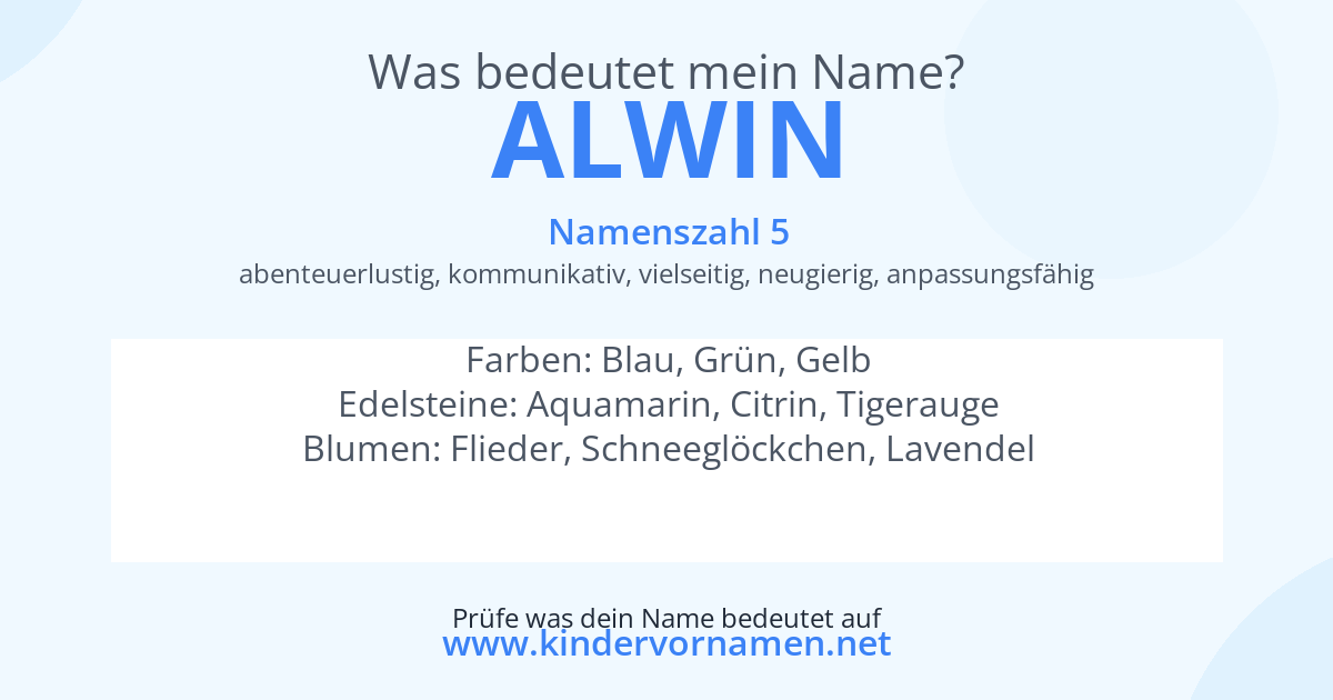 Was bedeutet der Name Alwin?