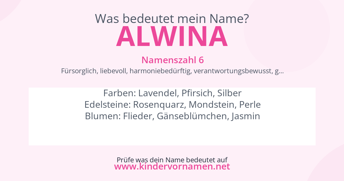 Was bedeutet der Name Alwina?