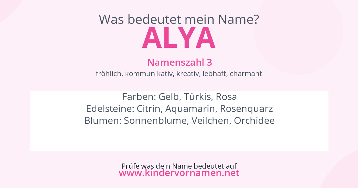Was bedeutet der Name Alya?