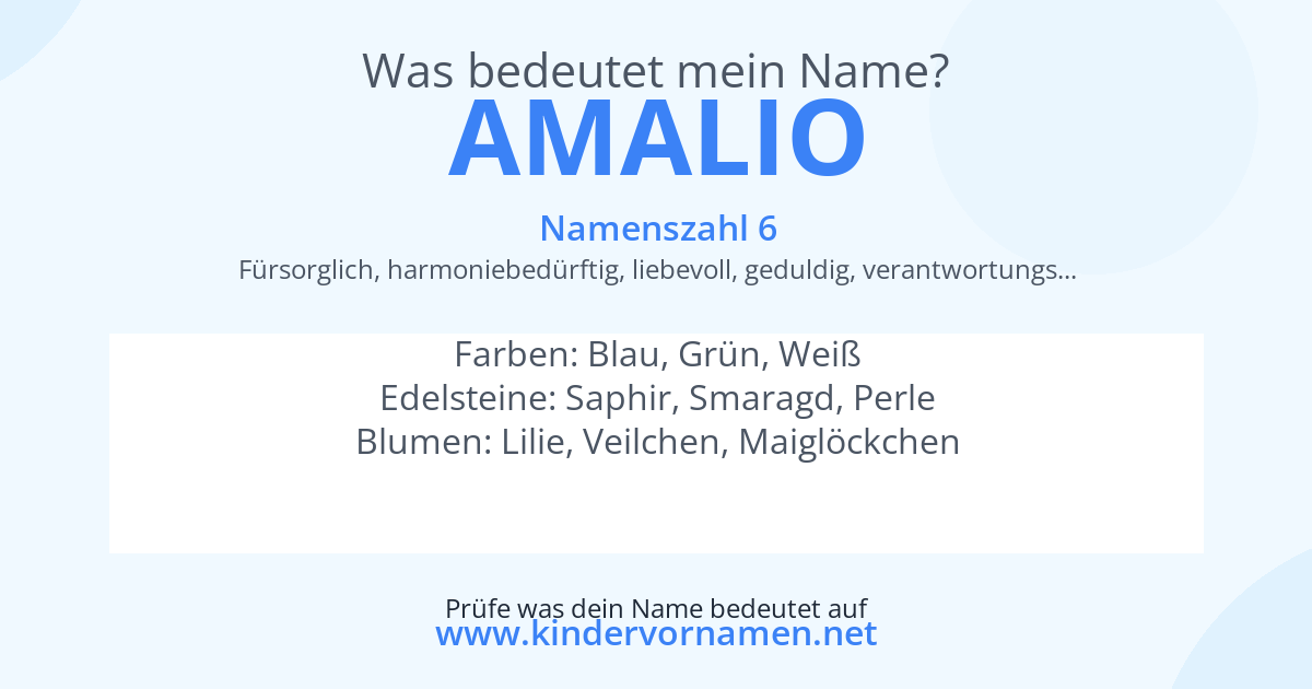 Was bedeutet der Name Amalio?