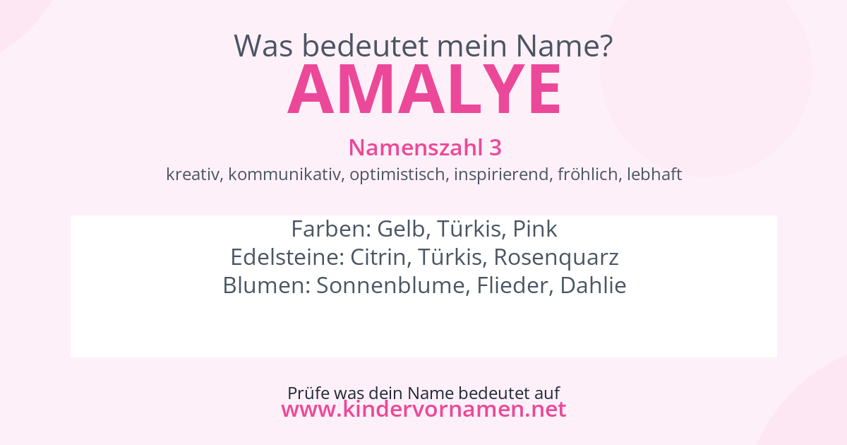 Was bedeutet der Name Amalye?