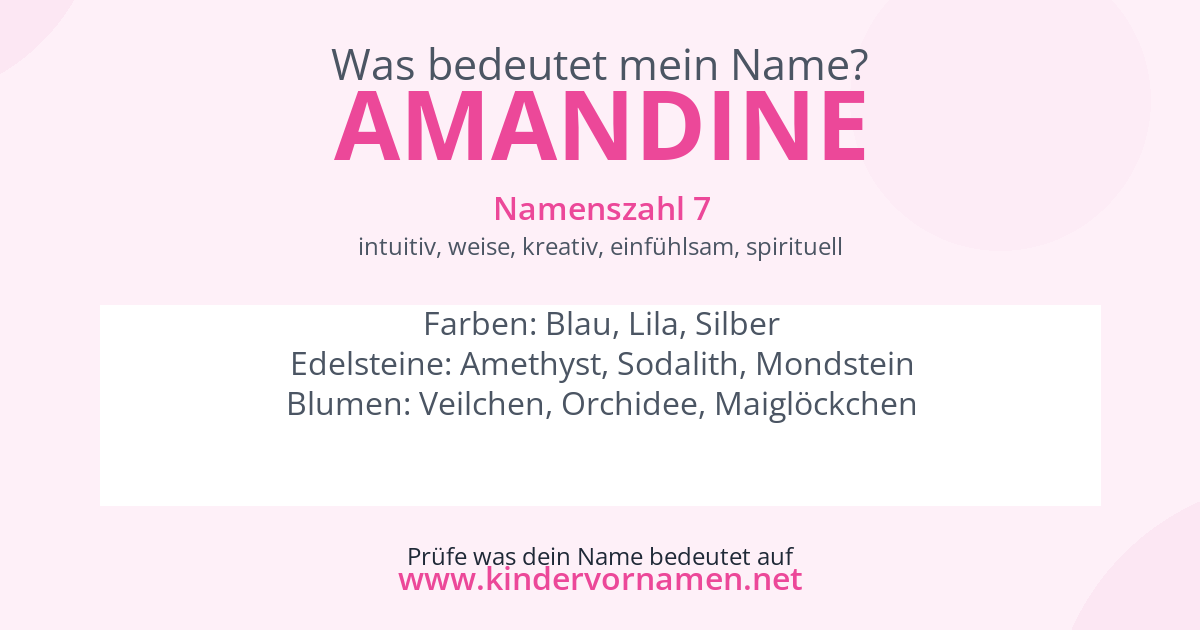 Was bedeutet der Name Amandine?