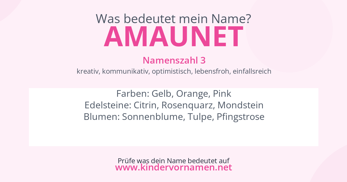 Was bedeutet der Name Amaunet?