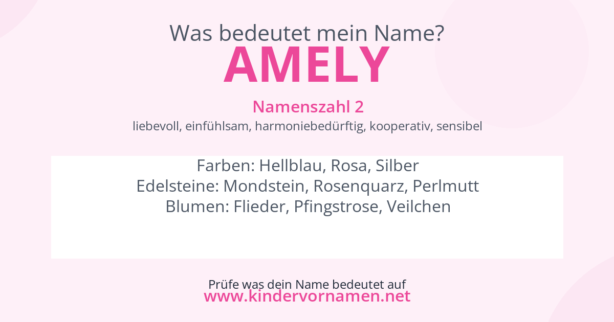 Was bedeutet der Name Amely?