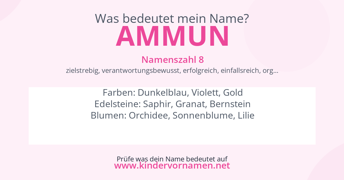 Was bedeutet der Name Ammun?