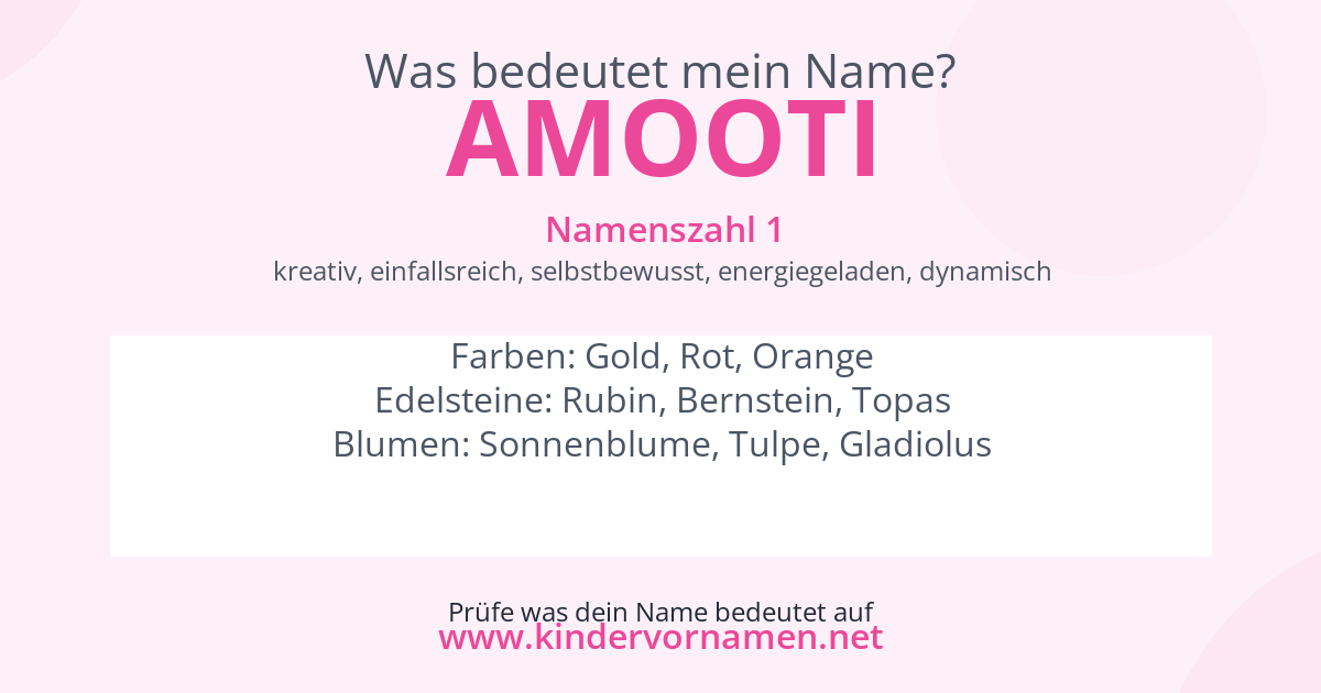 Was bedeutet der Name Amooti?