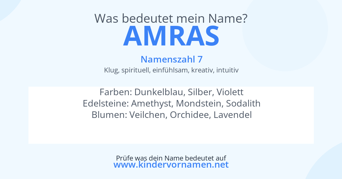 Was bedeutet der Name Amras?