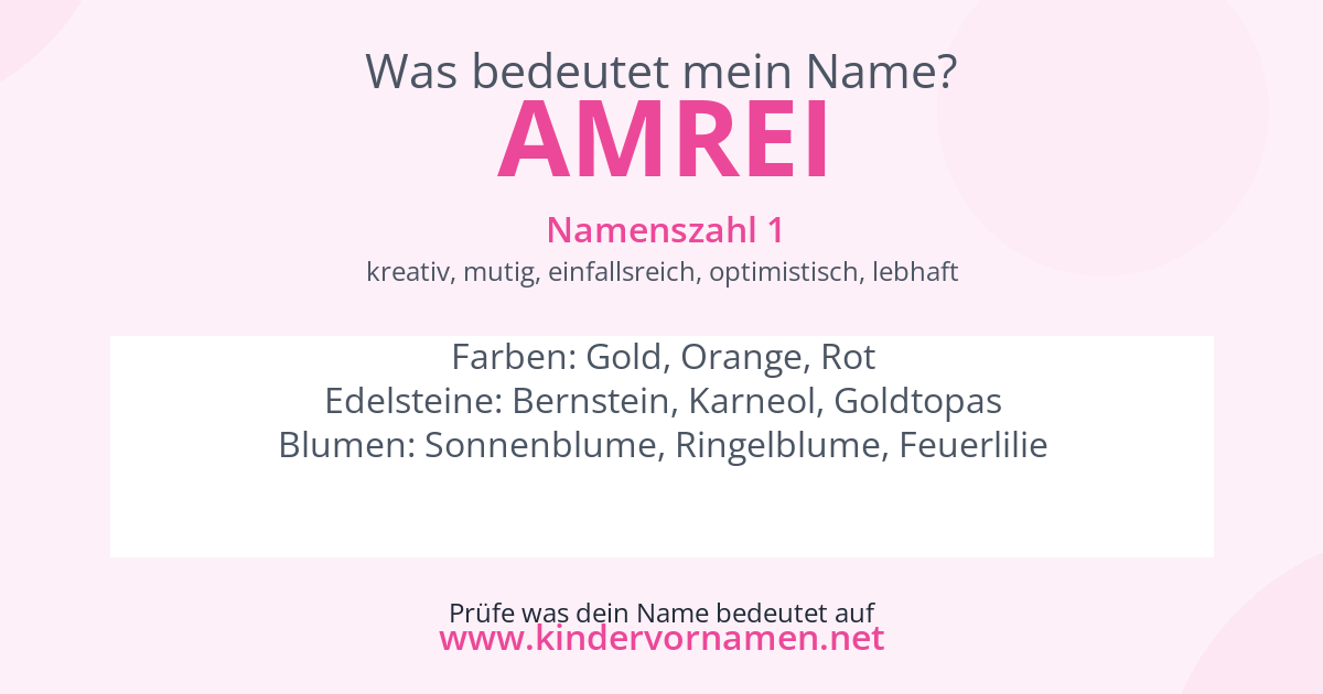 Was bedeutet der Name Amrei?