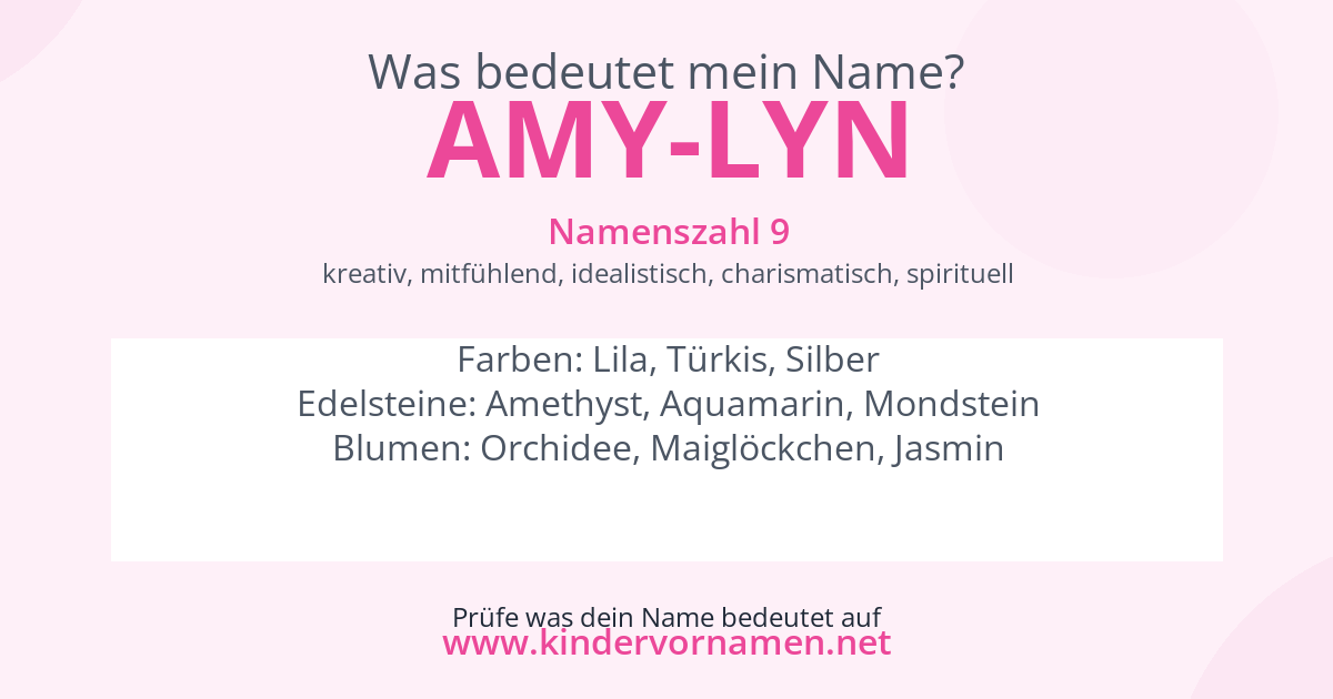Was bedeutet der Name Amy-Lyn?
