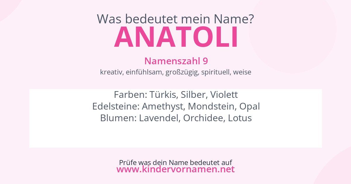 Was bedeutet der Name Anatoli?