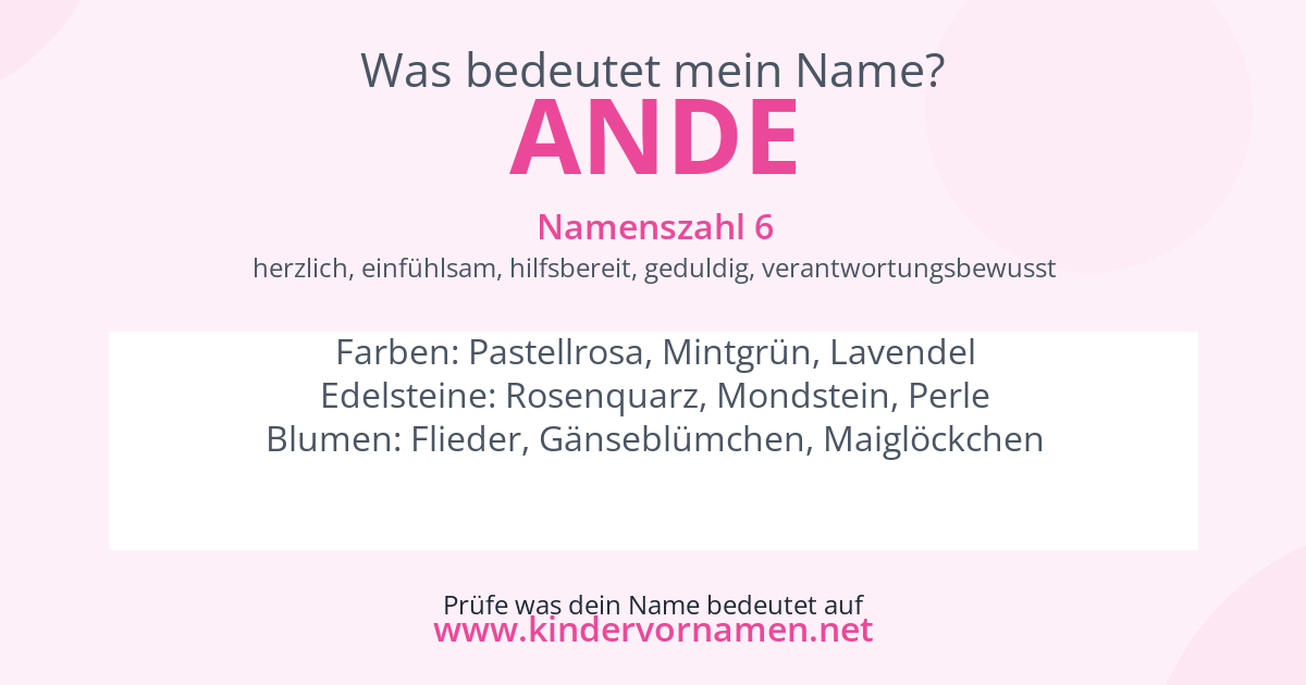 Was bedeutet der Name Ande?