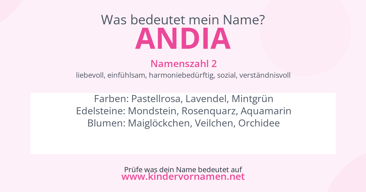 Was bedeutet der Name Andia?