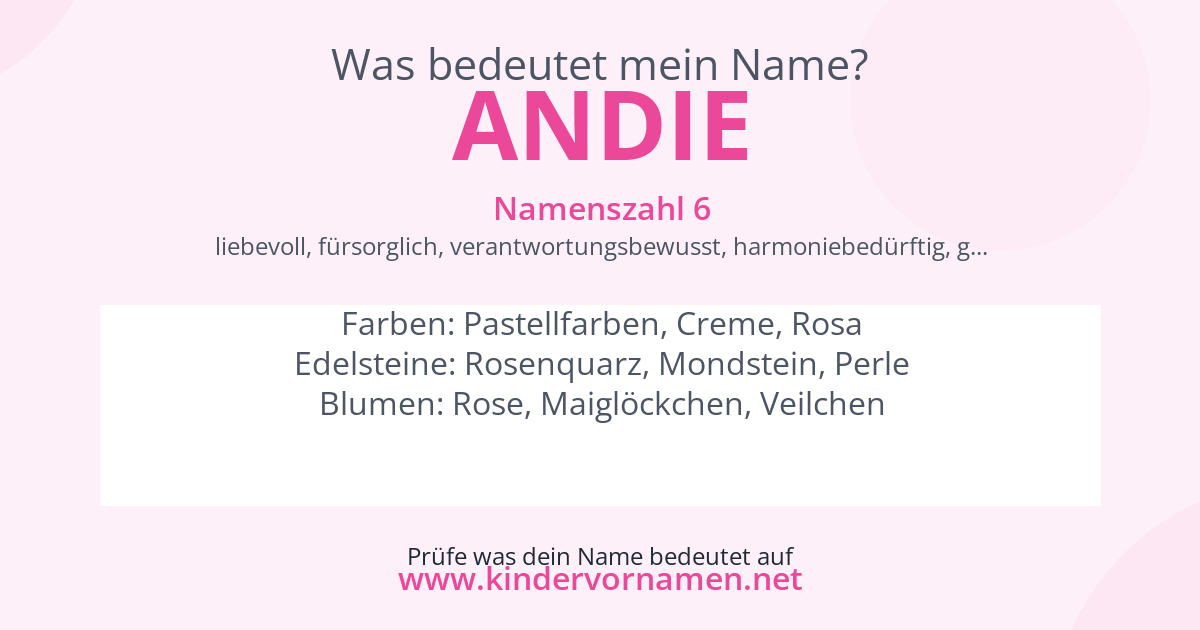 Was bedeutet der Name Andie?