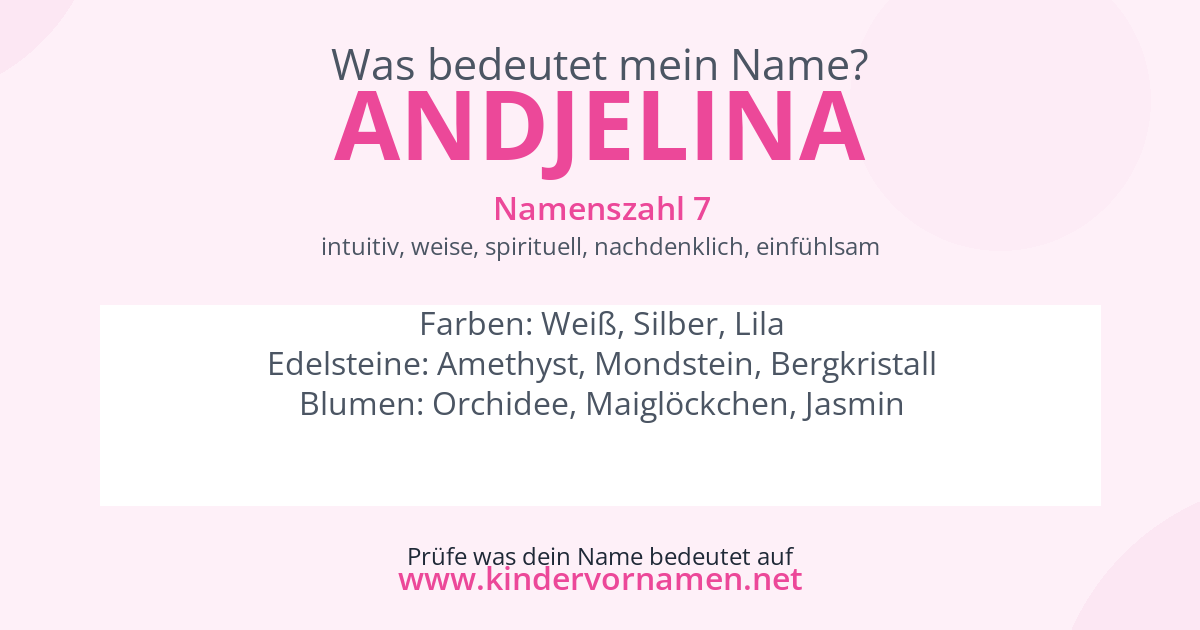 Was bedeutet der Name Andjelina?