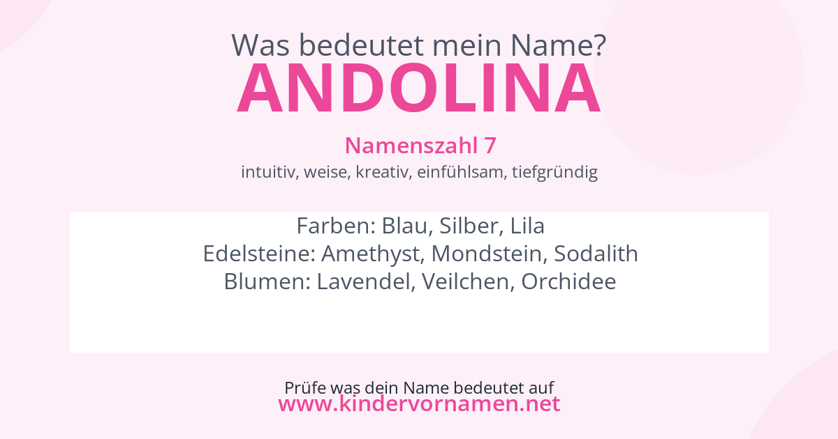 Was bedeutet der Name Andolina?