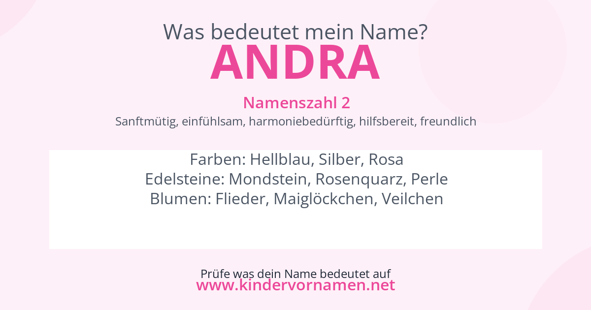 Was bedeutet der Name Andra?