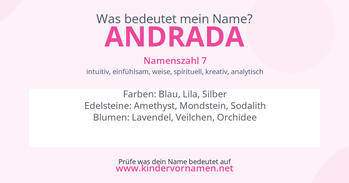 Was bedeutet der Name Andrada?