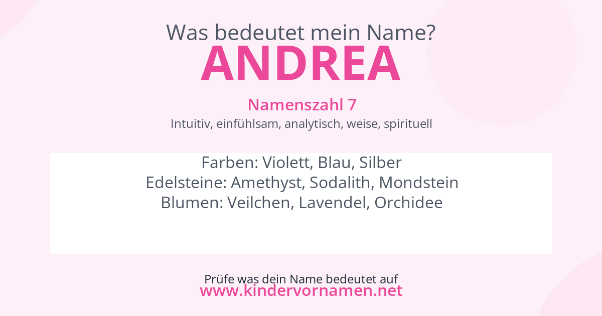 Was bedeutet der Name Andrea?