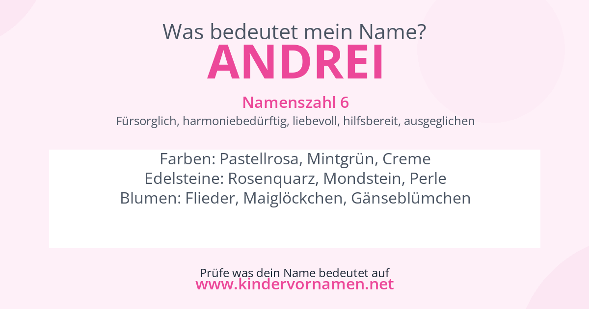 Was bedeutet der Name Andrei?