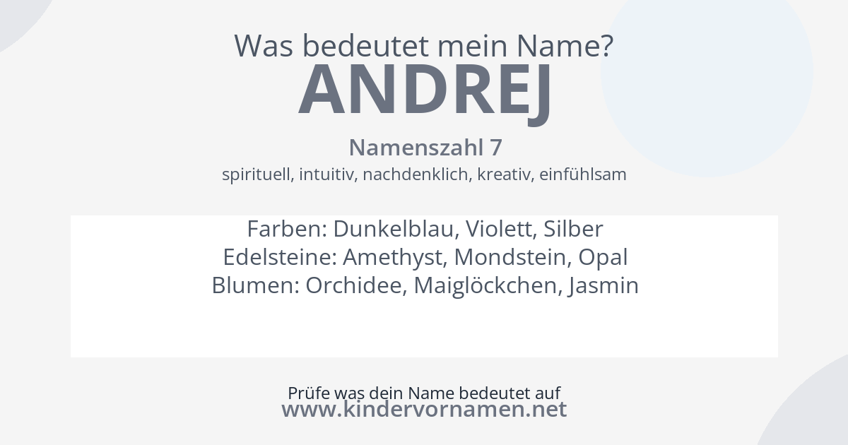 Was bedeutet der Name Andrej?