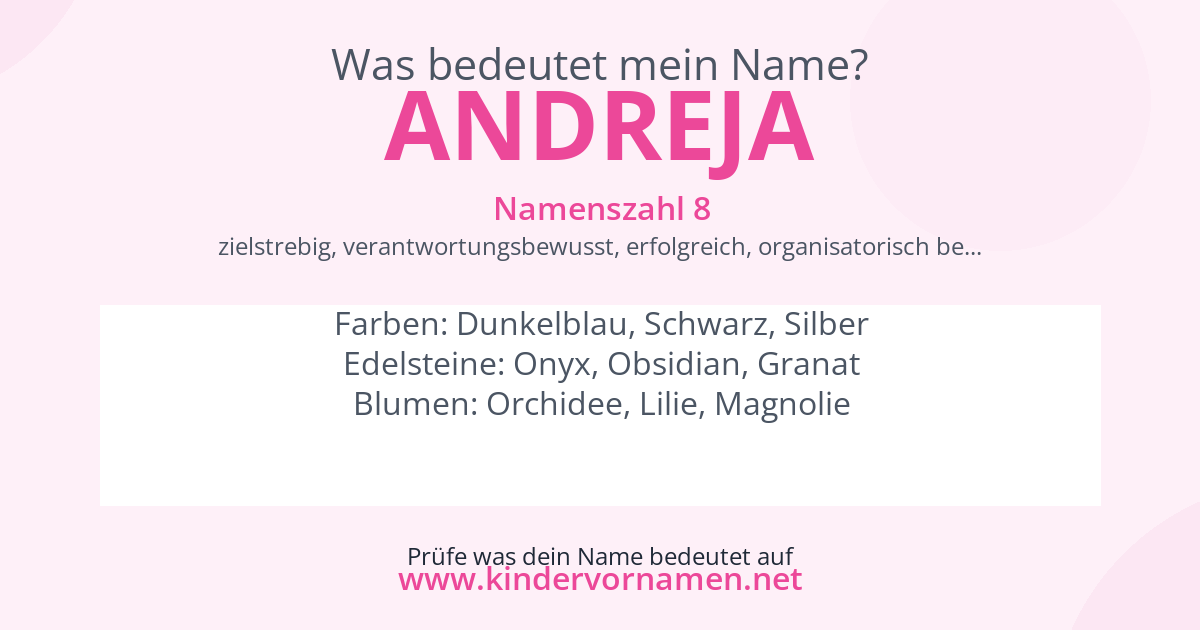 Was bedeutet der Name Andreja?