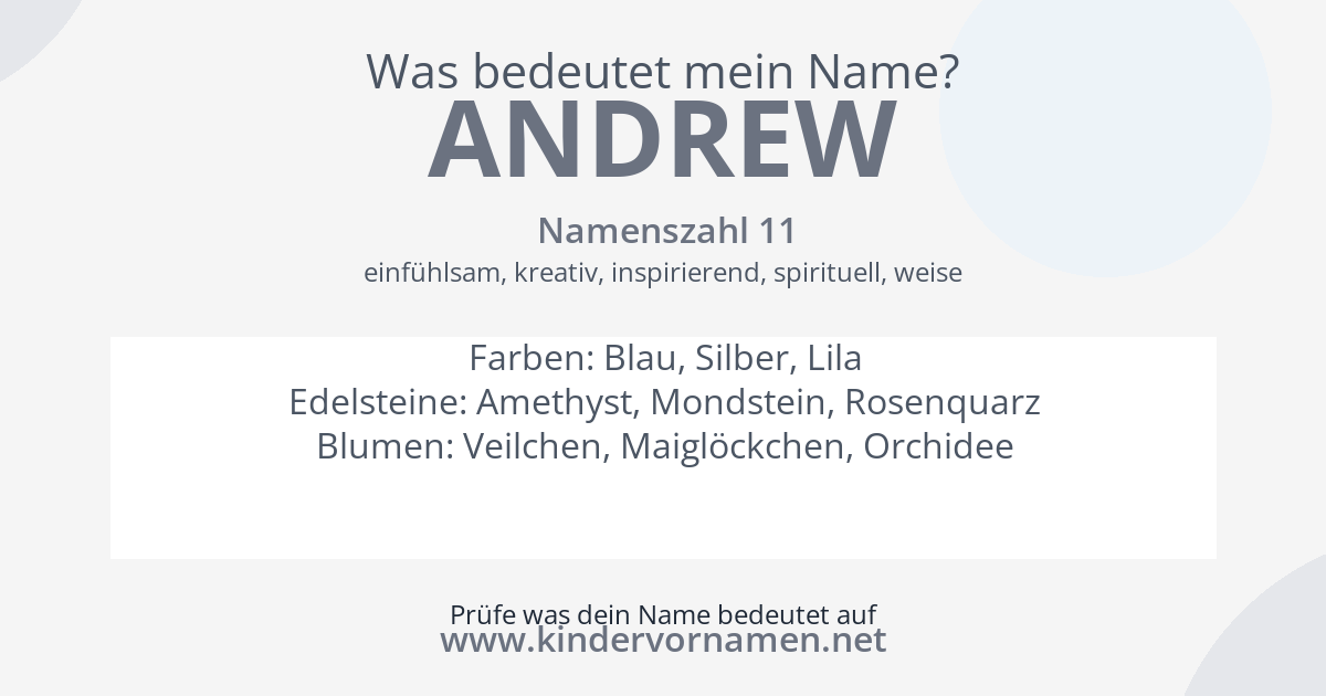 Was bedeutet der Name Andrew?