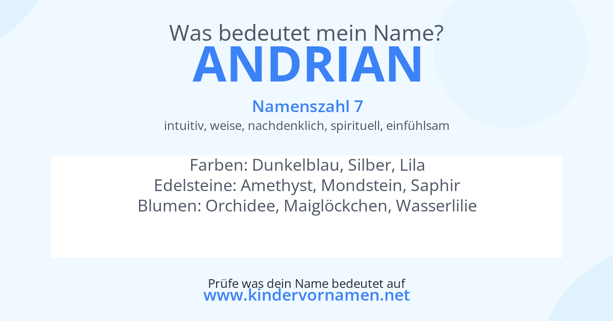Was bedeutet der Name Andrian?