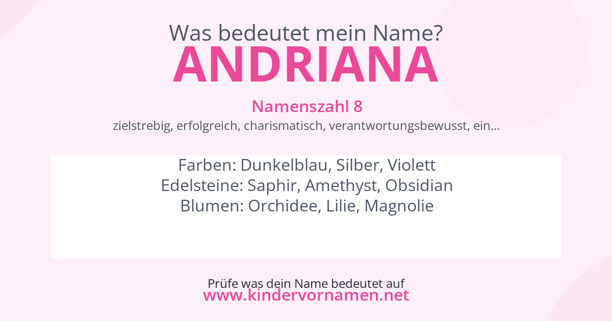 Was bedeutet der Name Andriana?