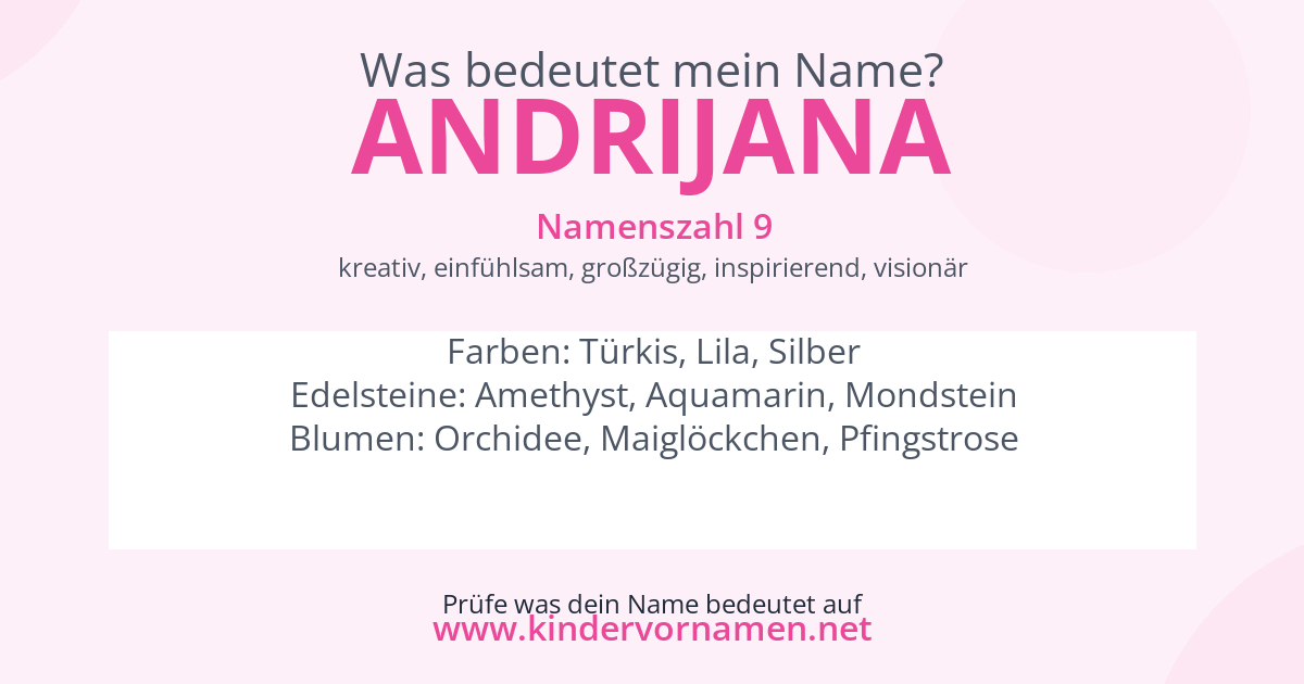 Was bedeutet der Name Andrijana?