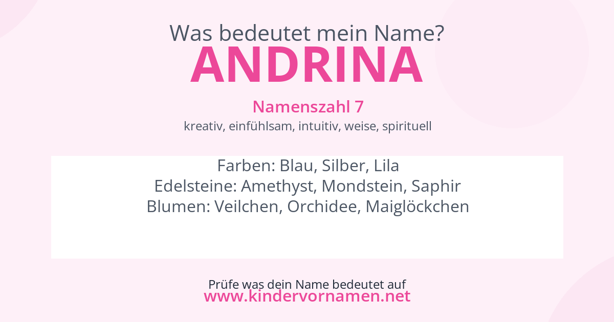 Was bedeutet der Name Andrina?