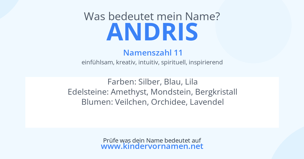Was bedeutet der Name Andris?