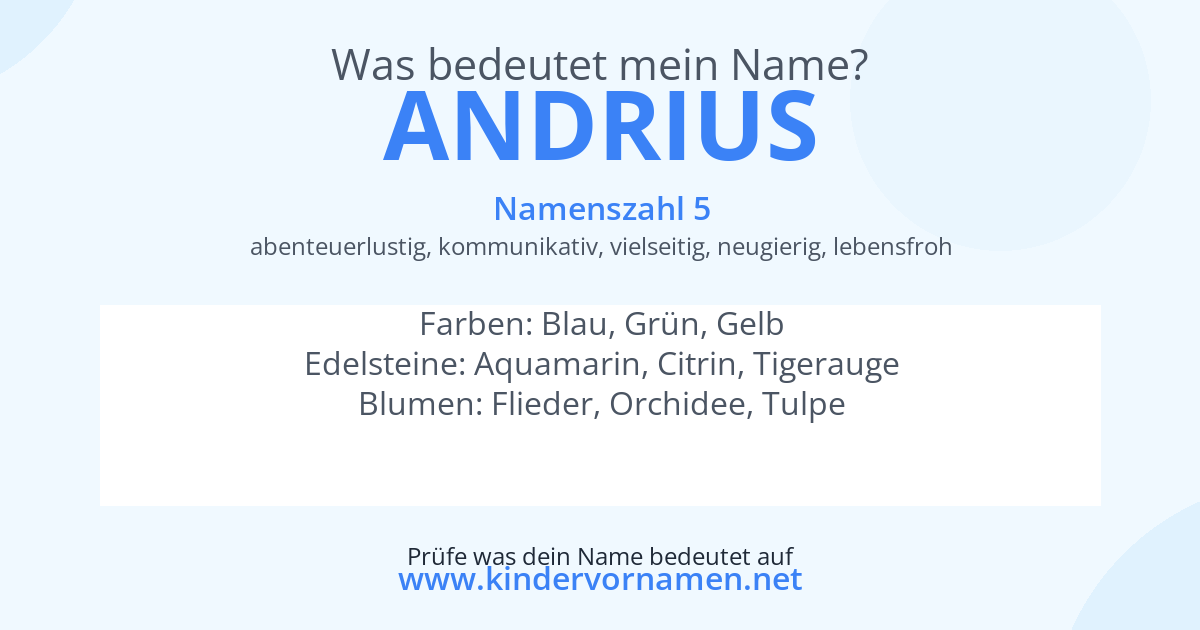 Was bedeutet der Name Andrius?