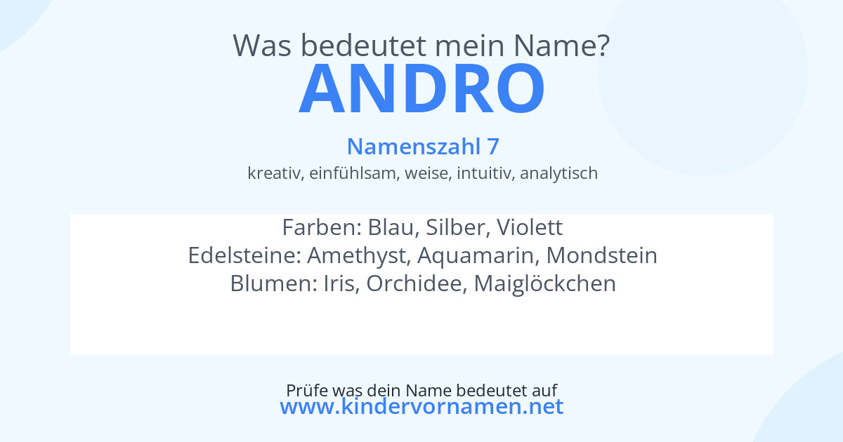 Was bedeutet der Name Andro?