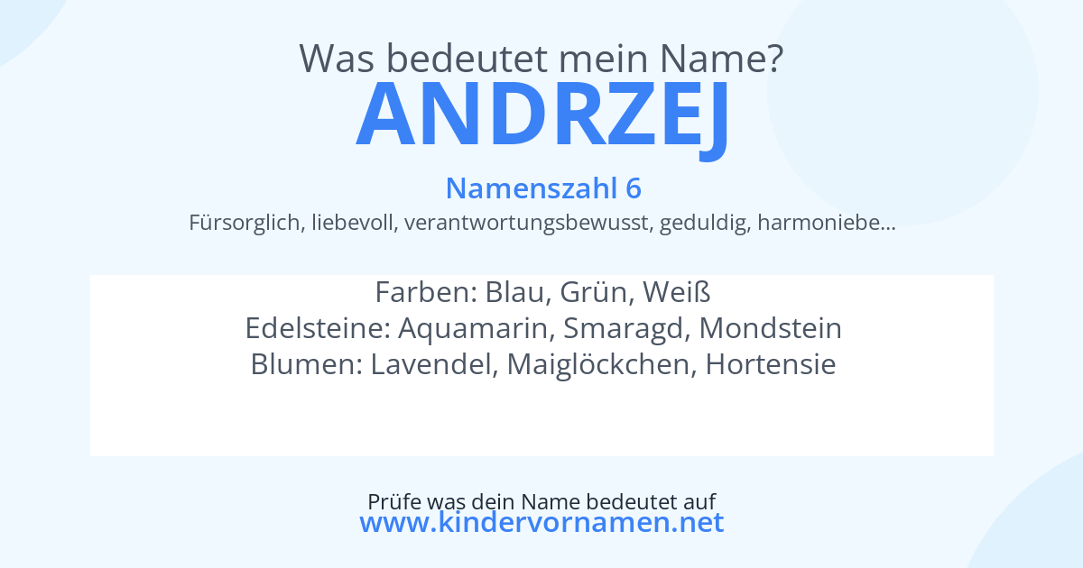 Was bedeutet der Name Andrzej?